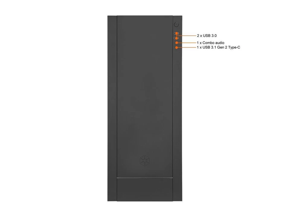 SilverStone ALTA F1 SST-ALF1B-G Black Aluminuml / Steel / Tempered Glass ATX Mid - Image 3 of 4