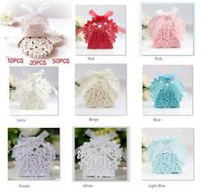 10/20/50 Wedding Favour Boxes Favor Candy Bags Kraft Luxury Sweet Gift Box Party