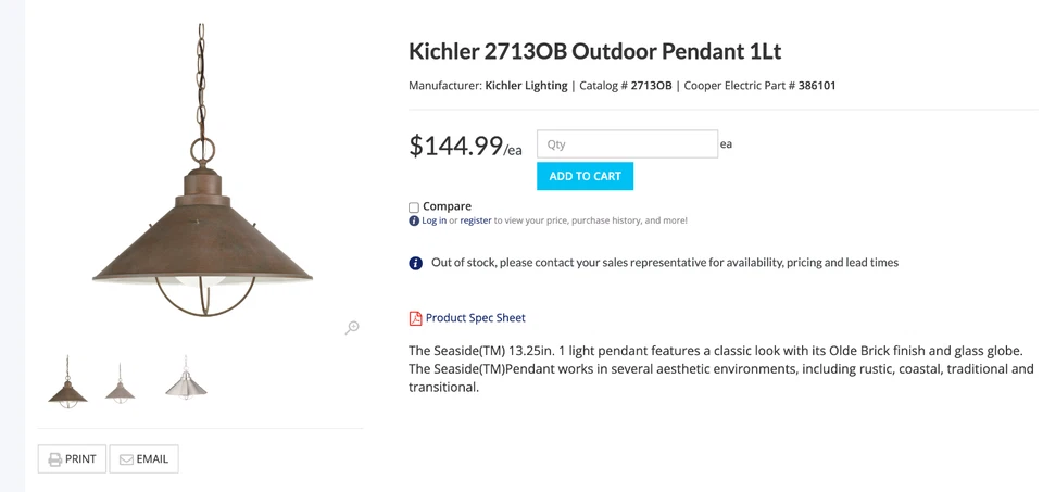 Kichler海滨系列吊坠灯 — 第 2/4 张图片