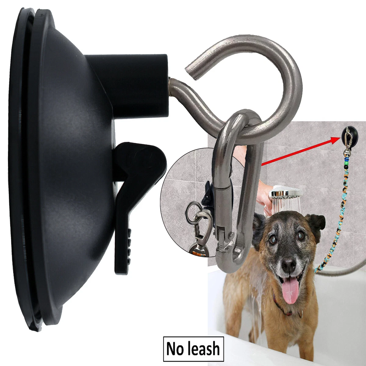 Dog bath leash top