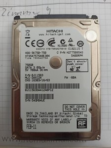 2,5" 750 GB SATA HDD Festplatte HTS547575A9E384 Hard disk