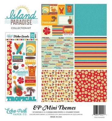 ECHO PARK ''ISLAND PARADISE'' 12X12 MINI KIT TROPICALS  VACATION SCRAPJACK'S PLACE