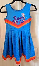 Tune Squad Cheerleader Costume, Girls, L, 10-12, Halloween, Dressup, Blue/Orange