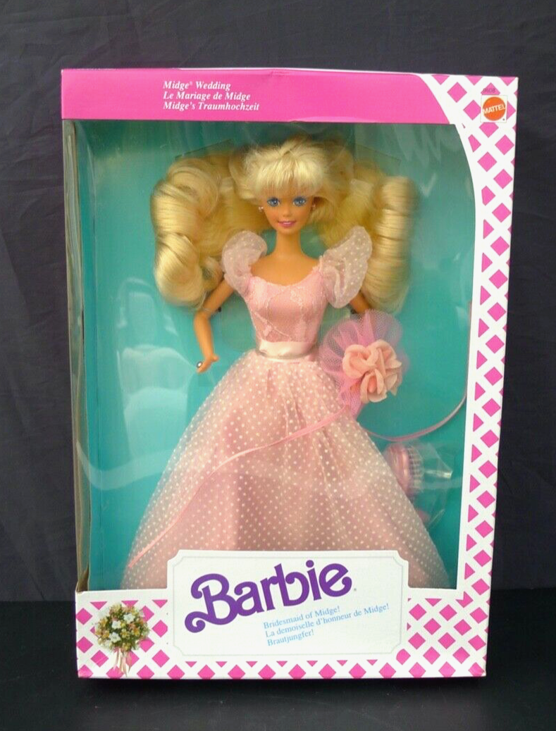 Lovely Bridesmaid Barbie Midge Alan Wedding Mint in Box 1990