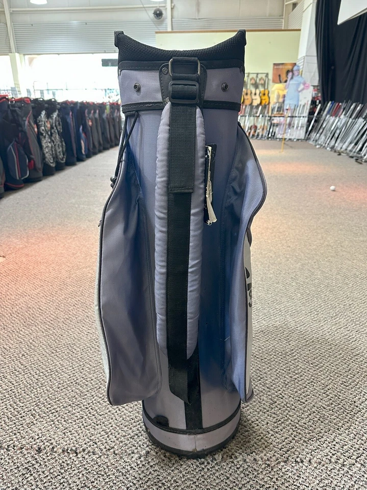 TaylorMade Cart Bag 15-Way Divider 7 Pockets Harness Handle Blue/White - Image 3 of 4