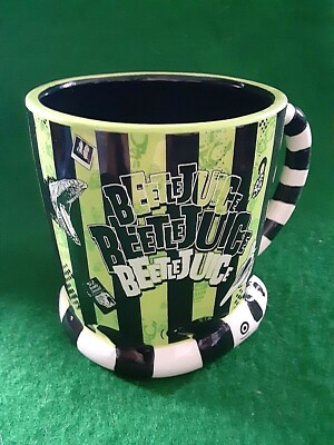 BeetleJuice 22oz Ceramic Coffee Mug, New an Never Been Used, Must Have For Fans!