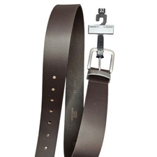 Men's Size 32 1775 Genuine Leather Dark Brown Belt with Silver Buckle size 32"