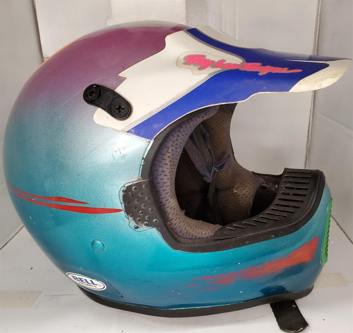 Shoei Vintage Troy Lee Designs Motocross Bmx Motorcycle Helmet
