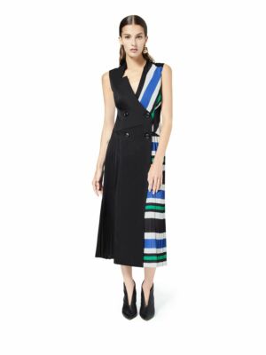 NWT $350 THREE FLOOR Basic Instincts Pleated Dress Sz UK 8 US 4