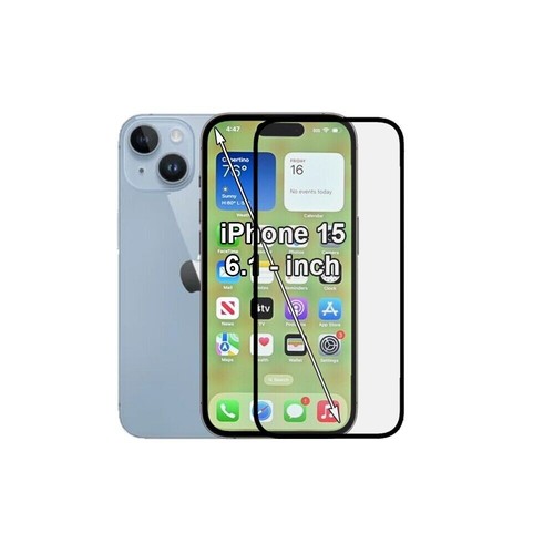 Protector de pantalla de vidrio templado cubierta completa para teléfono Apple iPhone 15 - Imagen 11 de 24
