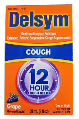DELSYM Adult COUGH Liquid GRAPE Flavor 3oz --