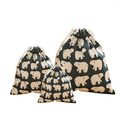 Cotton Linen Drawstring Storage Bag Candy Gift Pouch Outdoor Portable Bag 140AU - Picture 16 of 16