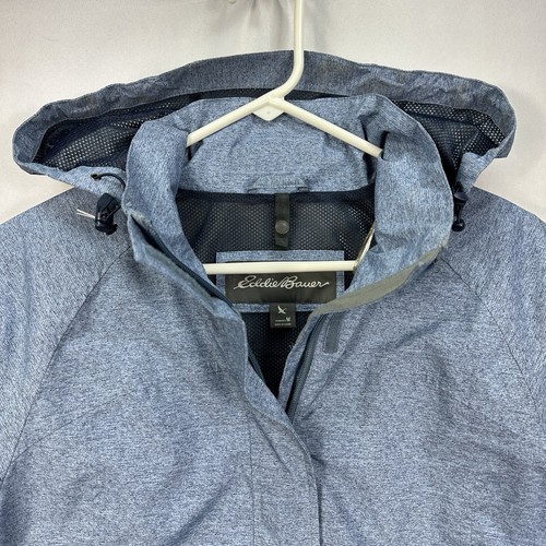 Eddie Bauer WeatherEdge Jacket Womens M Blue Hooded Full Zip Waterproof Vented - Picture 6 of 10