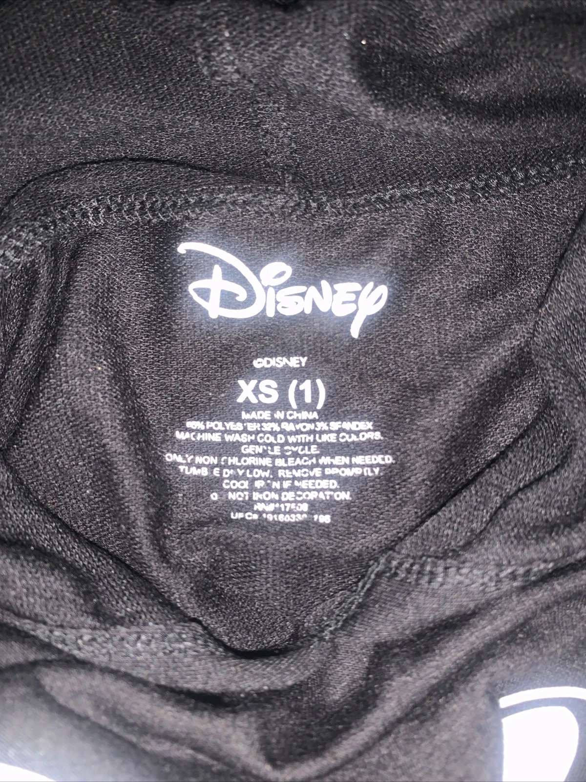 VETEMENTS Felpa con cappuccio nera Topolino Disney taglia XS