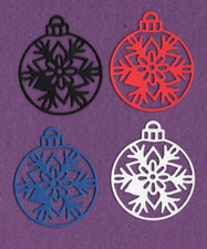 Christmas Ornament Snowflake die cuts scrapbook cards