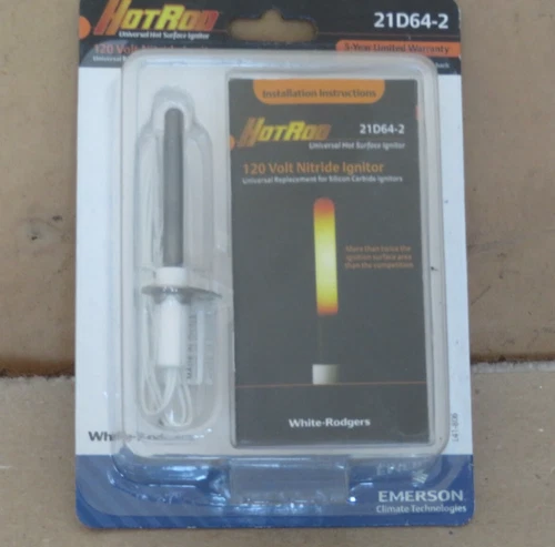 White-Rodgers 21D64-2 HotRod LP/NG 120V Universal Hot Surface Nitride Ignitor