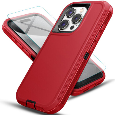 For iPhone 11 Case/11 Pro Max Phone Cover Shockproof Heavy Duty+Screen Protector