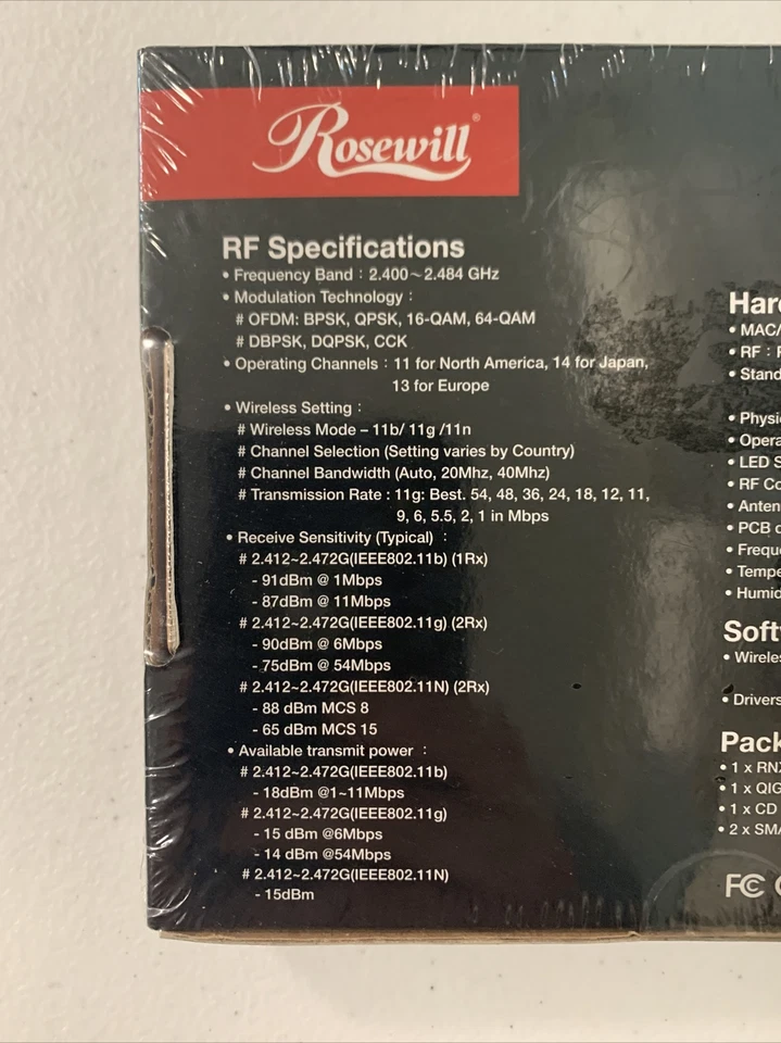 Brand New Rosewill PWS Wireless N PCI Adapter RNX-N300 Sealed - Image 3 of 4