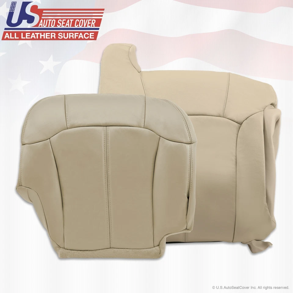 Chevy Tahoe Suburban 2000 2001 2002 repuesto cuero cubierta de asiento color esquisto tostado Foto 3 de 4