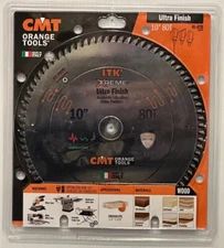 CMT 255.080.10 ITK Industrial Fine Finish Saw Blade, 10” 80 Tooth 40° ATB