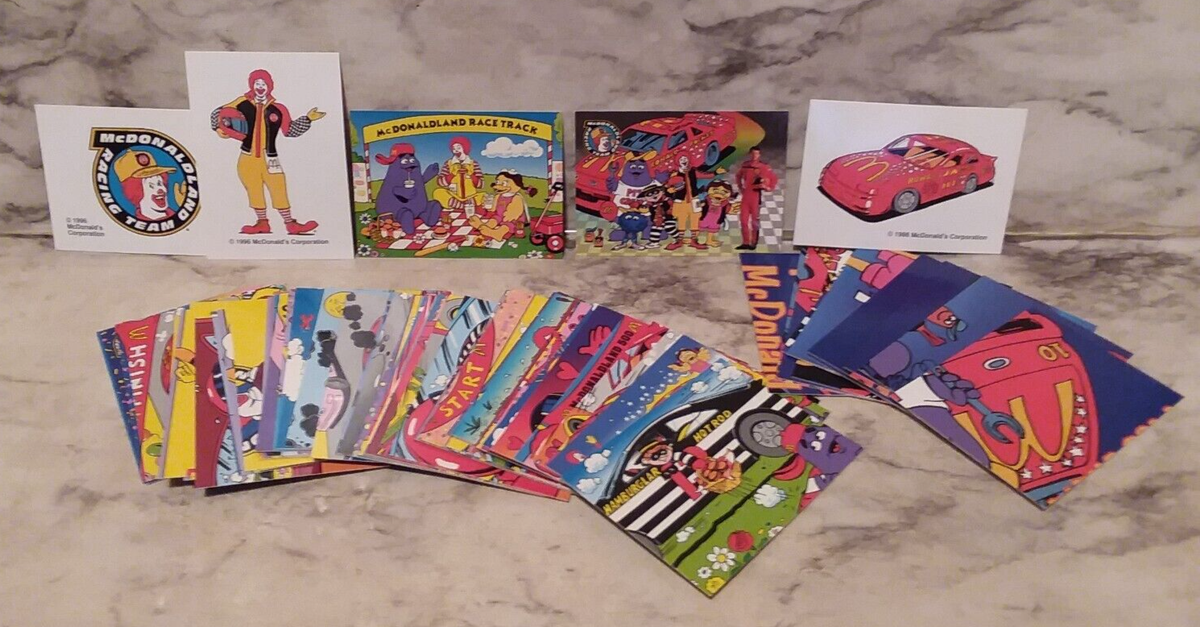 Vtg 1996 McDonald's 500 Race Track Trading Card COMPLETE Set w