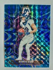 2024 Panini Mosaic Marvin Mims Reactive Blue Holo Prizm #67 Denver Broncos