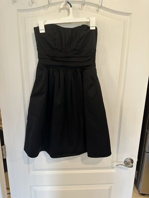 Davids bridal womens Black strapless dress with pockets. Size v 4 | eBay Davids bridal womens Black strapless dress with pockets. Size v 4 | eBay