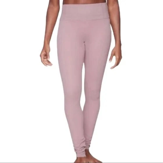 Athleta Elation Hybrid Tight Leggings Mauve Pink Women's Size M Ribbed  Barre