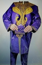 Dashiki Men Kente print Blouse African Ethinec full embriodry 3Pc set free Size