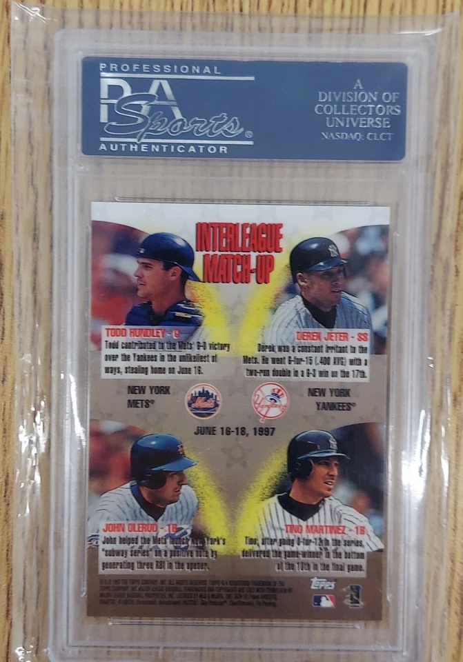 Derek Jeter 1998 Topps Mystery Finest  PSA 10 - Image 2 of 2
