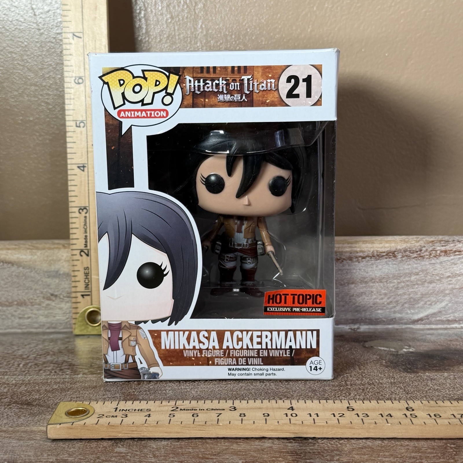 Funko Pop! Animación Attack on Titan Mikasa Ackerman #21 Hot Topic Pre Lanzamiento