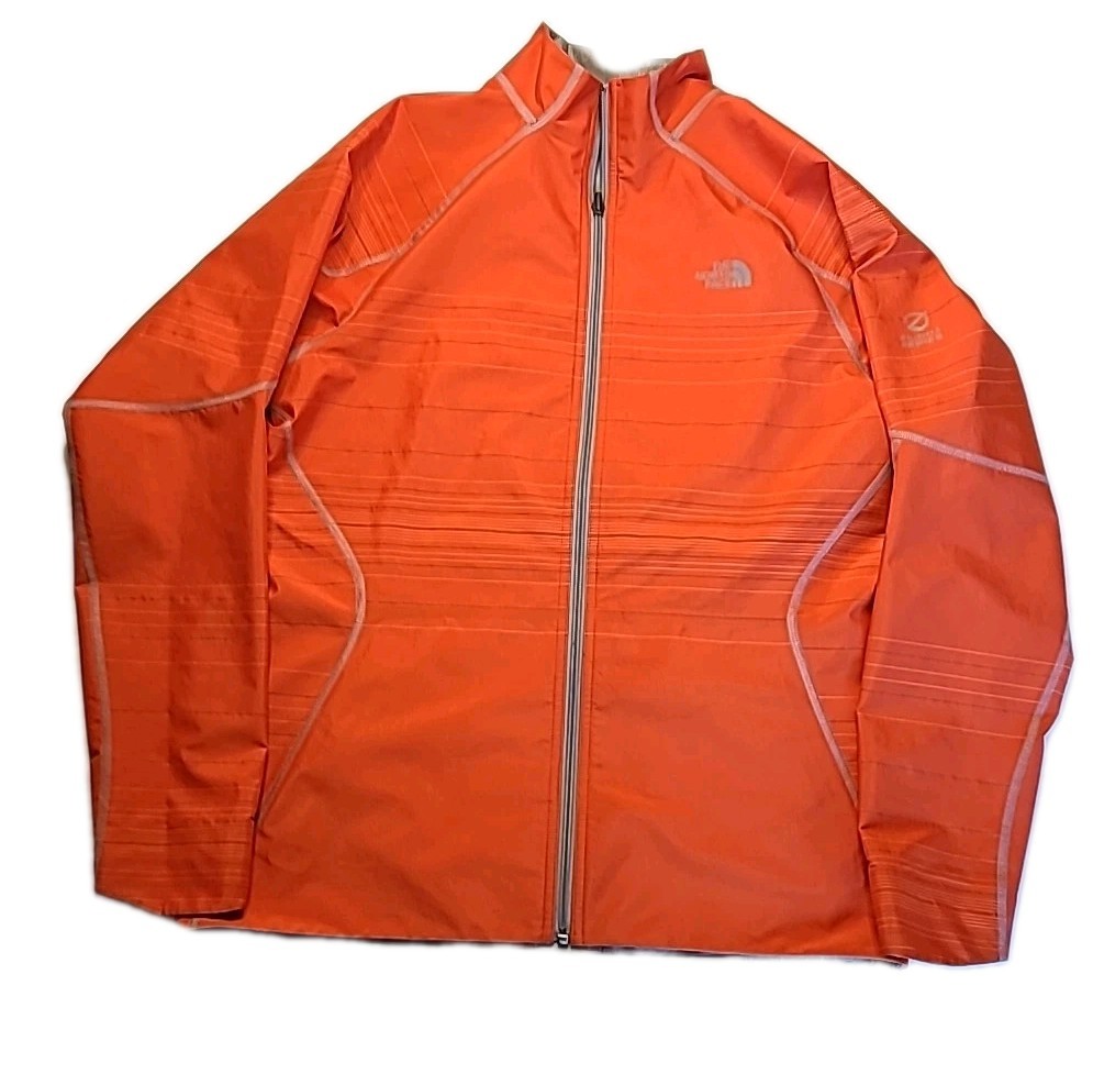 North Face Reversible Flight Windbreaker Running Jacket in Orange Gray