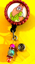 SpongeBob SquarePants Patrick 1 Id badge holder retractable alligator clip