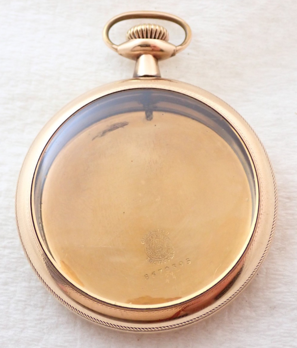 CASE OPEN ANTIQUE WATCH 16s FACE POCKET LEVER FILLED SET GOLD - vintagewatches.pk
