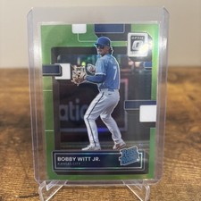 2022 Panini Donruss Optic - Rated Rookie Bobby Witt Jr. 98 Lime Green Prizm (RC)