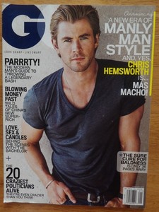 GQ MAGAZINE JANUARY 2015 CHRIS HEMSWORTH, THE BACHELOR