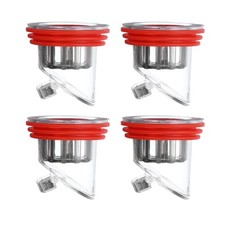 4Pcs Odor Proof Floor Drain Sewer Backflow One-Way Preventer Red 1.3"-1.8"