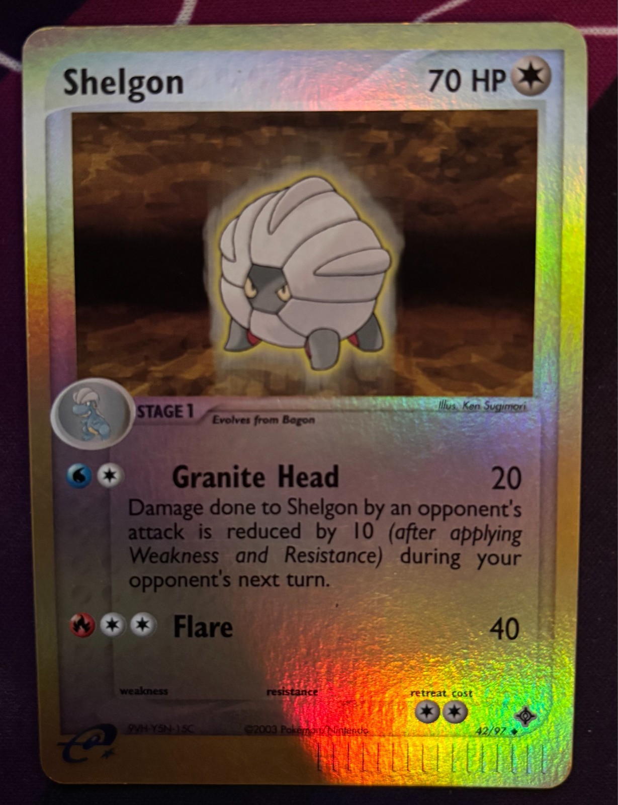 Pokemon EX Dragon 42/97 Shelgon Card