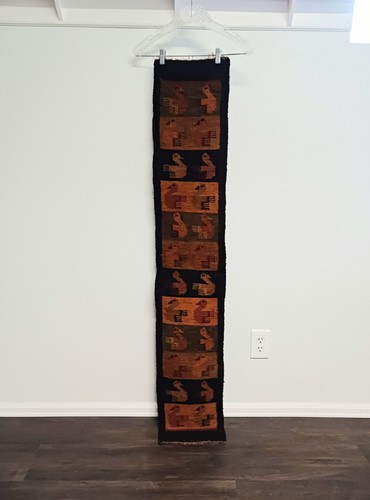 South American Handmade Woven Wool Table Runner Llama Alpaca Pattern