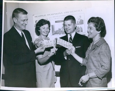 1964 Mr Mrs Morell Sharp Lewis Johnson Seattle Rep Drive Event Photo 8x10
