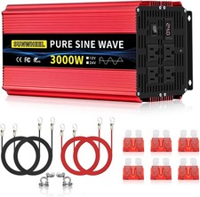 SUNWHEEL 3000W 24V Pure Sine Wave Inverter DC to AC 110V/120V with LCD