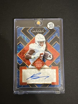 Bijan Robinson 2022 Wild Card Auto Mania: Square Lazer Blue #AM-SQ54 1/5