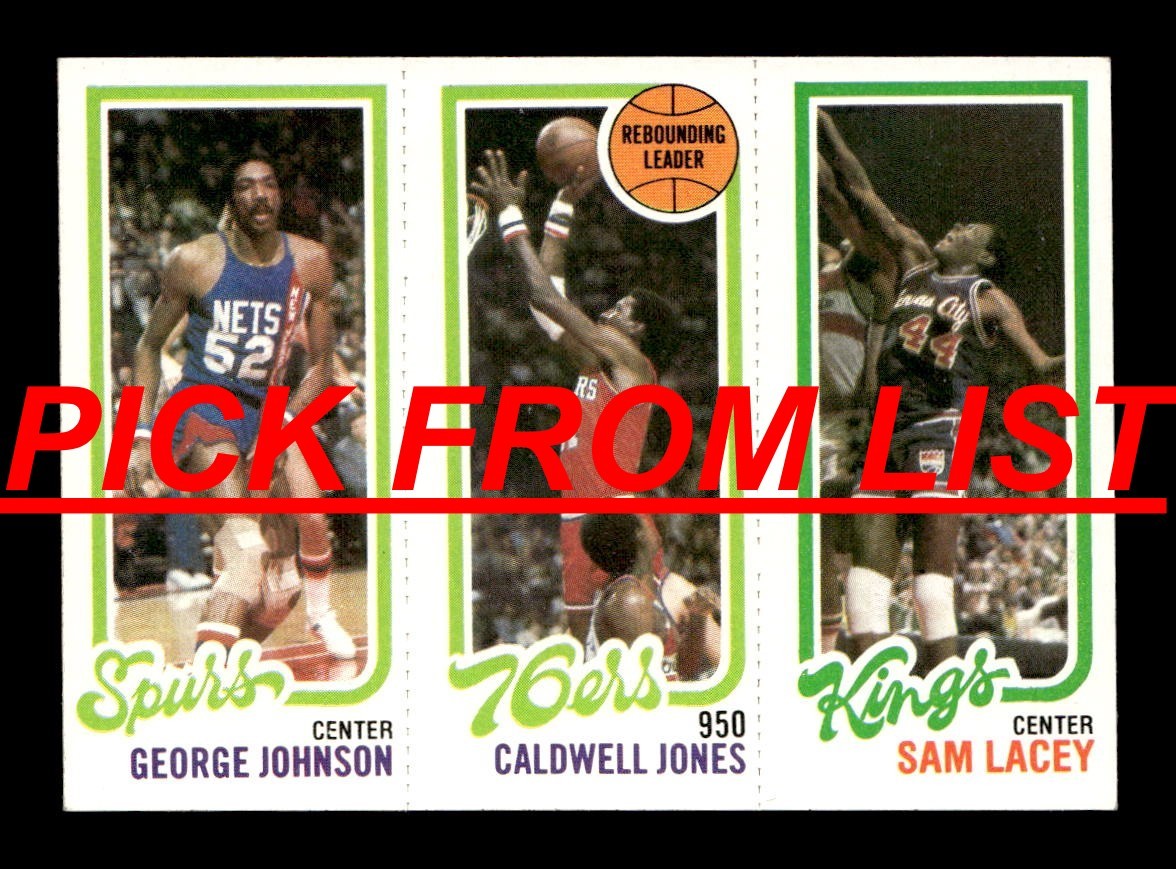1980-81 Topps Basketball EX/EX-MT Pick From List ALL PICTURED p2 z2 j8 m8