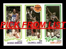 1980-81 Topps Basketball EX/EX-MT Pick From List ALL PICTURED p2 z2 j8 m8
