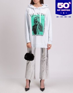 RRP€1050 VALENTINO Felpa con cappuccio oversize taglia S adatta a M L XL grafica Made in Italy