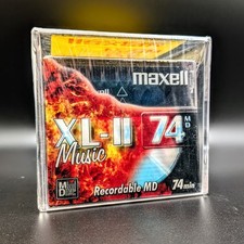 Maxell XL-II 74 Minidiscs SEALED Pack of 10 in a Storage box