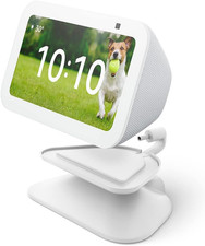 Echo Show 5 3Rd Gen Adjustable Stand with USB-C Charging Port Glacier White