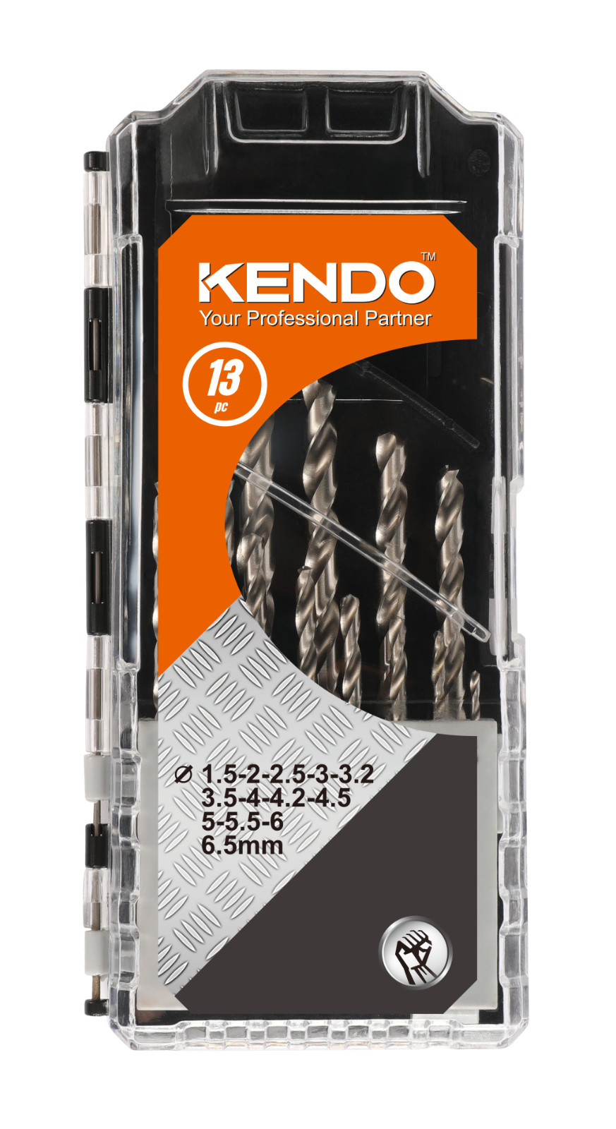 Steel Drill Bit Set HSS Metal 1.5-6.5mm Bits + Case 13 Piece