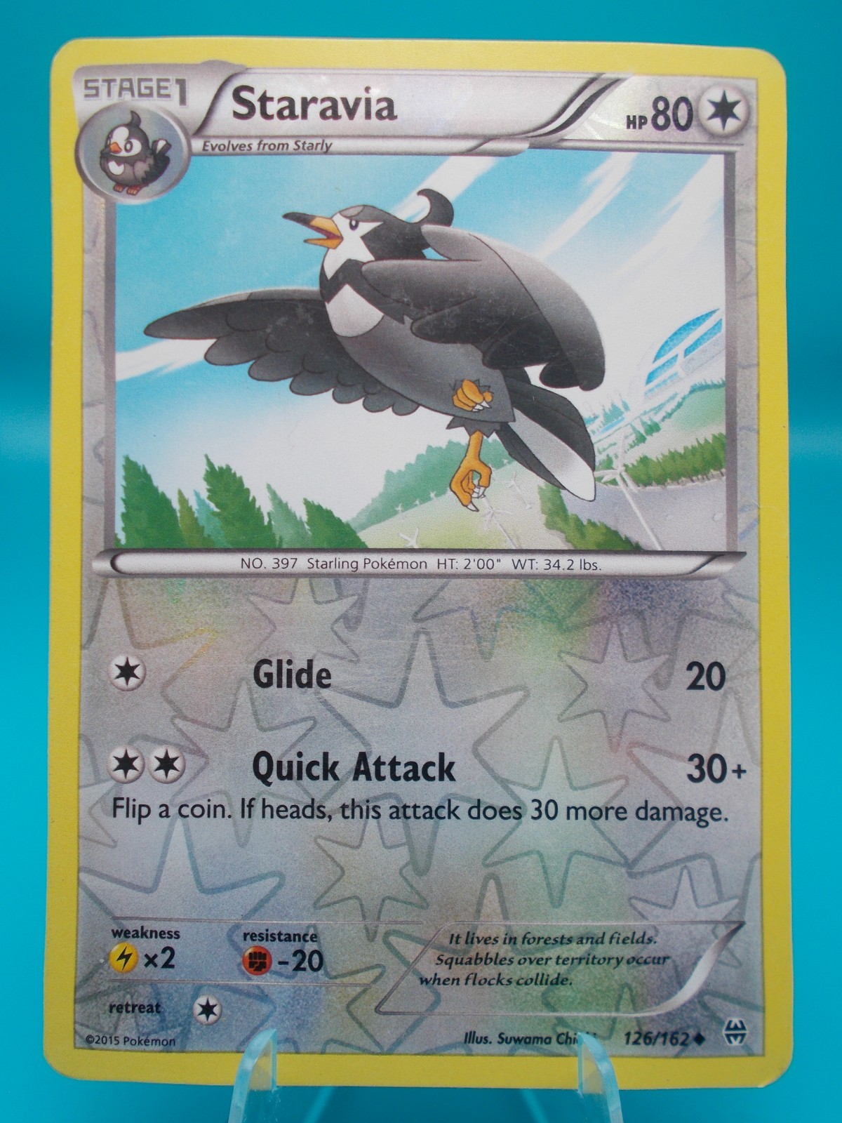 Staravia 126/162 Breakthrough Pokémon TCG Reverse Holo Lightly Played
