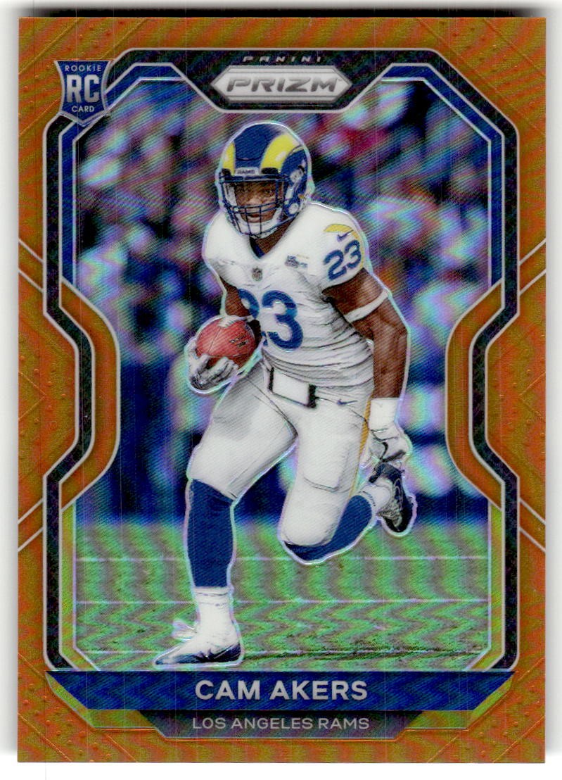 2020 Panini Prizm Cam Akers Prizm Orange #/249 Rookie #376